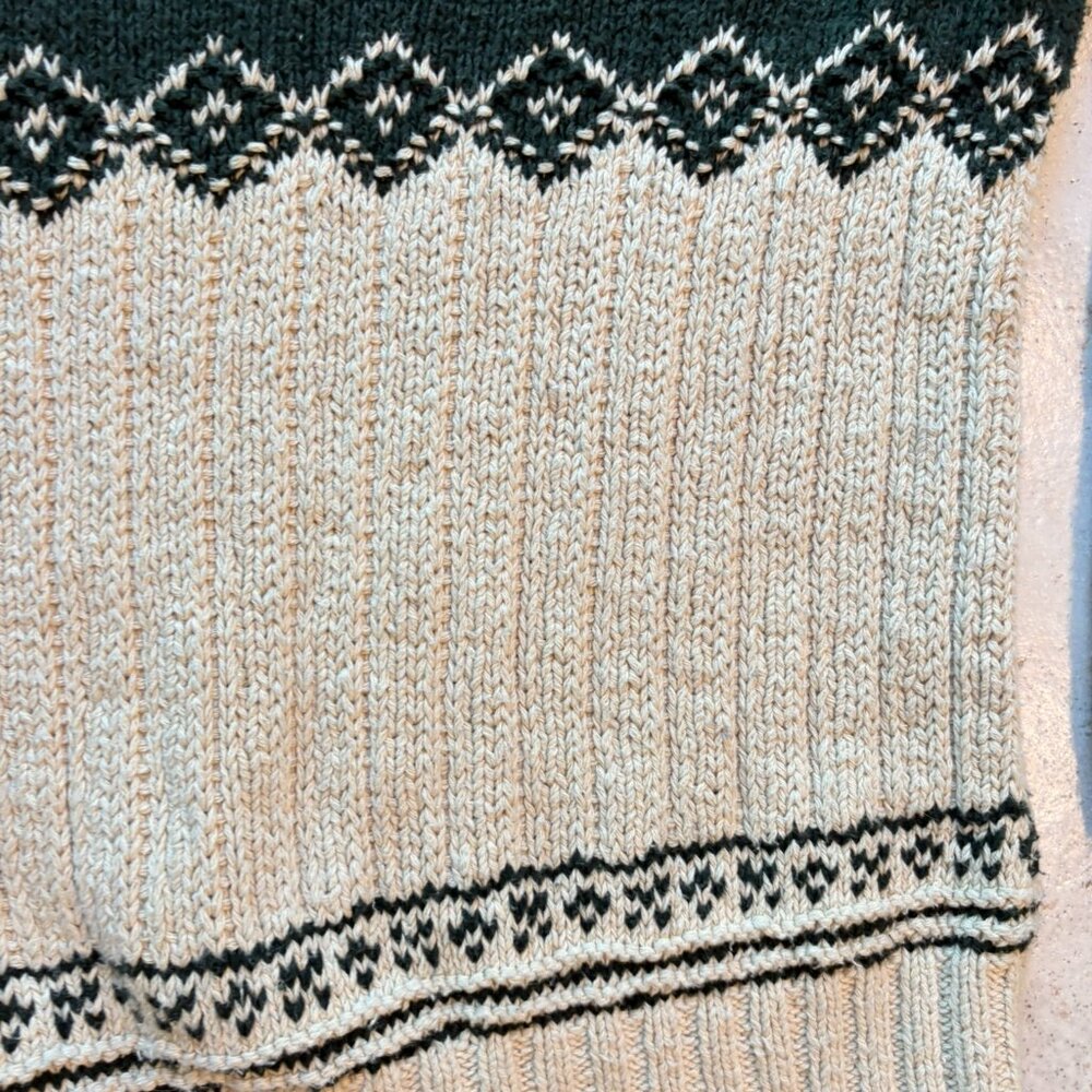 Vintage Polo By Ralph Lauren Nordic Snowflake Cotton Linen Knit Sweater Mens - Picture 7 of 16
